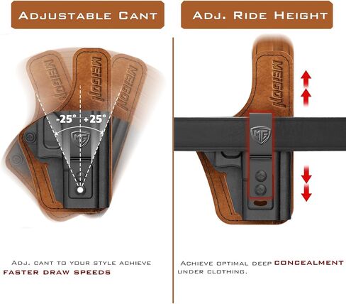M&P Shield/Plus Holster with Comfort Foam Pad, IWB Kydex and Leather Hybrid Holster for Smith and Wesson M&P Shield 9mm/40, S&W M&P Shield Plus Pistol, Appendix Carry Holster for Concealed Carry in Saudi Arabia