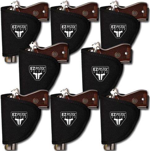 Adhesive Handgun Holster Organizer Gun Safe, Car, Desk, Carpet-Firearm Protection w Nylon Padded Interior, Full Size, 9mm in Saudi Arabia