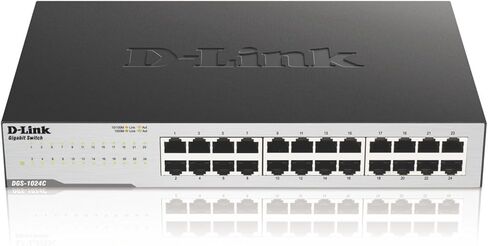 محول إيثرنت D-Link، 24 منفذ جيجابت شبكة إنترنت غير مُدارة، محور سطح المكتب، توصيل N Play (DGS-1024C/RE) (متجدد) in Kuwait