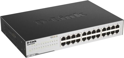 محول إيثرنت D-Link، 24 منفذ جيجابت شبكة إنترنت غير مُدارة، محور سطح المكتب، توصيل N Play (DGS-1024C/RE) (متجدد) in Kuwait