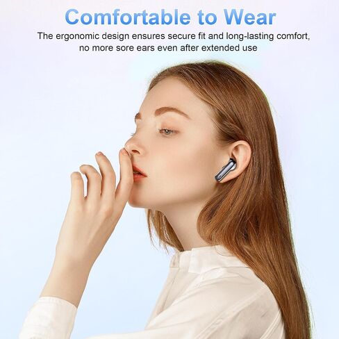 Wireless Earbuds, 2025 Bluetooth 5.4 Ear Buds in Ear with 4 ENC Noise Cancelling Mic, New Wireless Earphones HiFi Stereo Deep Bass 40H Playtime, In-Ear Bluetooth Earbuds LED Display IP7 Waterproof in Kuwait