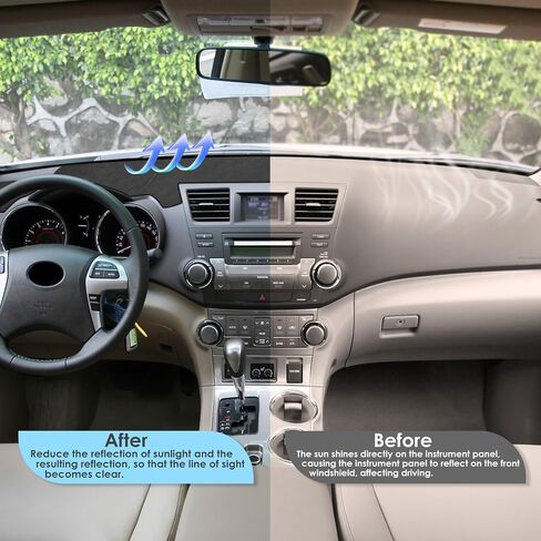 حصيرة غطاء لوحة معلومات Bilisin متوافقة مع Toyota Rav4 2019-2025 لوحة لوحة داش من جلد الغزال غير المنقولة لتويوتا RAV4 لا وهج Sunshade Protector INTORSORIES (Black) in Saudi Arabia