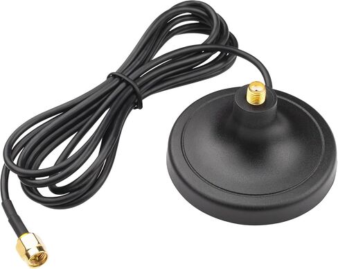 BOOBRIE DC 0-3000MHz SMA Female Magnetic Antenna Base with 5.2ft SMA Male Connector WiFi Antenna Extension Coaxial Cable for WiFi VHF LoRa IoT 4G GSM Suction Cup Mount in Saudi Arabia