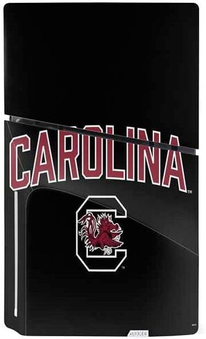 Skinit Decal Gaming Skin Compatible with PS5 Slim Disk Bundle - Officially Licensed University of South Carolina Gamecocks Logo Red Design in Saudi Arabia