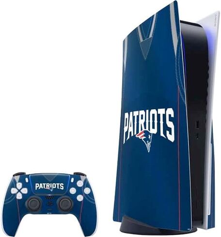 Skinit Decal Gaming Skin Compatible with PS5 Bundle - Officially Licensed NFL New England Patriots Team Jersey Design in Saudi Arabia