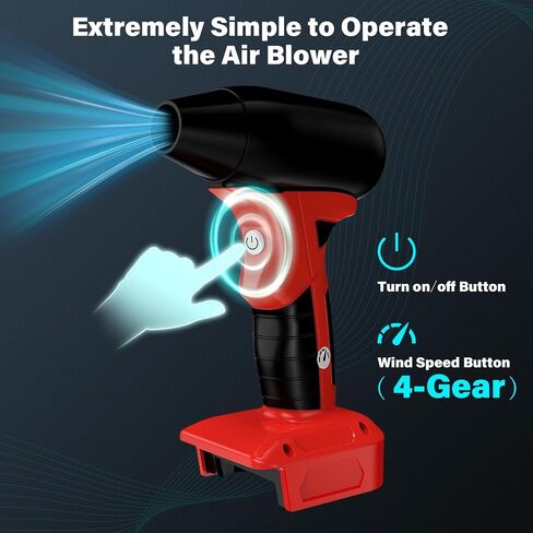 TPDL Mini Jet Blower مروحة توربو عنيفة محمولة لبطارية Milwaukee M12 12V، مروحة محمولة لاسلكية عالية السرعة 4 سرعات، لتنظيف لوحة مفاتيح الكمبيوتر، وتجفيف الشعر، والتخييم، وفي الهواء الطلق (بدون بطارية) in Saudi Arabia