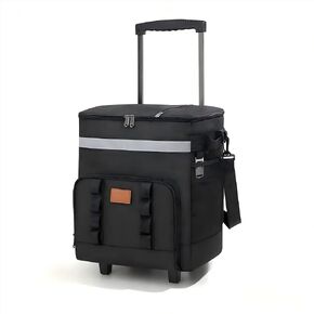 Insulated Rolling Cooler with Wheels - Soft Leak Proof Ice Chest for Camping, Beach, Travel and Lunch - Portable Wheeled Cooler in Saudi Arabia