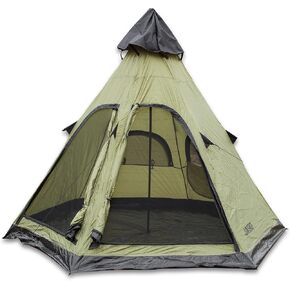Intense Wilderness Survival Gear Four-Person Teepee Tent | Lightweight Weather-Resistant Camping Shelter | Easy Setup | Durable Fabric | Ventilation | Carry Bag for Outdoor Adventures in Saudi Arabia
