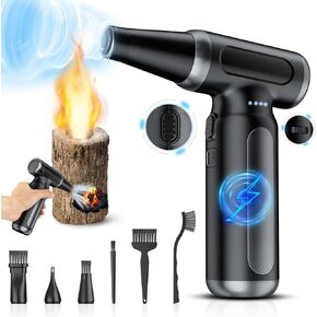 Electric Compressed Air Duster - 33,0000 RPM Rechargeable Cordless Turbo Blower, Portable Air Blower Gun for Cars, PC, Keyboard, Home & Outdoor Dust Cleaning (Replaces Compressed Air Cans) in Saudi Arabia