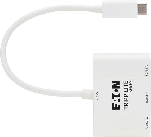 Tripp Lite USB C to HDMI Multiport Video Adapter Converter 1080p w/ USB-A Hub, USB-C PD Charging, Gigabit Ethernet Port (Gbe), Thunderbolt 3 Compatible, USB Type C, USB Type-C (U444-06N-HGU-C) in Saudi Arabia