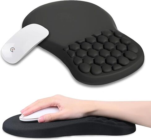 Ergonomic Massage Mouse Pad - Memory Foam Wrist Rest for Pain Relief | Non-Slip PU Base | Compatible with Wireless Mouse & Desk Setup​ in Saudi Arabia