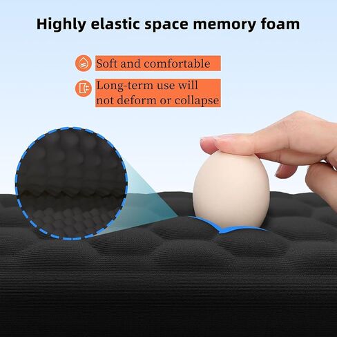 Ergonomic Massage Mouse Pad - Memory Foam Wrist Rest for Pain Relief | Non-Slip PU Base | Compatible with Wireless Mouse & Desk Setup​ in Saudi Arabia
