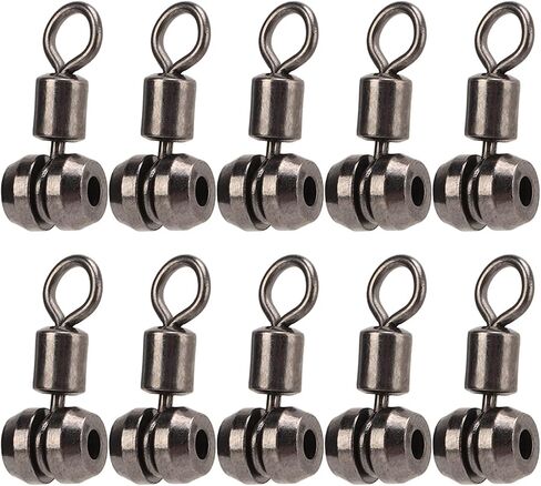 10pcs 3 Way Fishing Swivels, Brass Barrel Triple Swivel Connectors with T Turn Design, Anti Cross Line Fishing Swivels for Freshwater Saltwater Fishing in Saudi Arabia