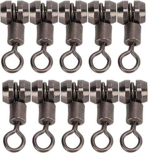 10pcs 3 Way Fishing Swivels, Brass Barrel Triple Swivel Connectors with T Turn Design, Anti Cross Line Fishing Swivels for Freshwater Saltwater Fishing in Saudi Arabia