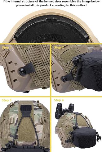 Tactical NVG Battery Pouch Helmet Mounted, Counter Weight Pouch GP Balance Retention for Fast MK1 PJ Airsoft Helmet in Saudi Arabia