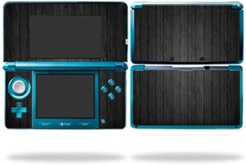 MightySkins Skin Compatible with Nintendo 3DS wrap Sticker Skins Black Wood in Saudi Arabia