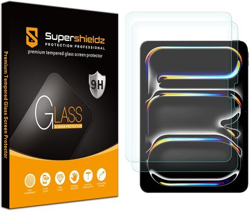Supershieldz (2 Pack) Designed for iPad 10.2 inch (9th/8th/7th Generation, 2021/2020/2019) Screen Protector, (Tempered Glass) Anti Scratch, Bubble Free in Kuwait