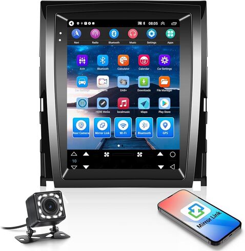 UNITOPSCI Android 11 ستيريو سيارة لكاديلاك إسكاليد 2007-2014 راديو بلوتوث HD 9.7 بوصة شاشة لمس عمودية GPS ملاحة FM/RDS راديو WiFi USB SWC + كاميرا احتياطية in Kuwait