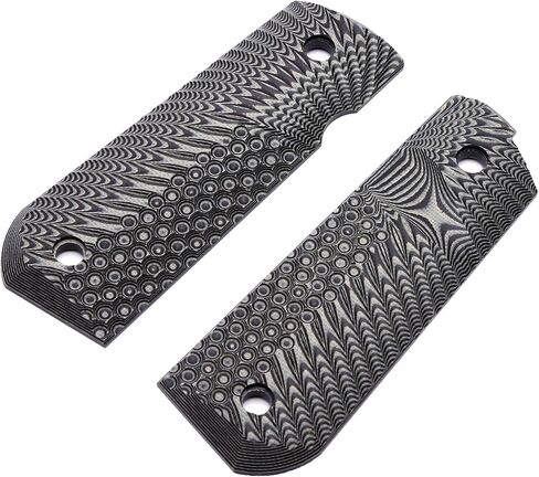 Guuun 1911 Grips G10, Full Size Government Grips, Bobtail Round Butt Cut, Eagle Wing Golf Texture in Saudi Arabia
