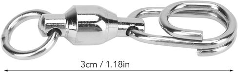30Pcs Ball Bearing Fishing Swivels, Stainless Steel Snap Swivels High Strength for Saltwater Freshwater with Coastlock Easy Open Close in Saudi Arabia