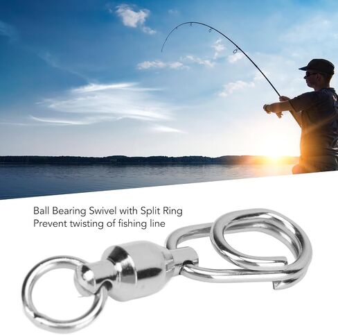 30Pcs Ball Bearing Fishing Swivels, Stainless Steel Snap Swivels High Strength for Saltwater Freshwater with Coastlock Easy Open Close in Saudi Arabia