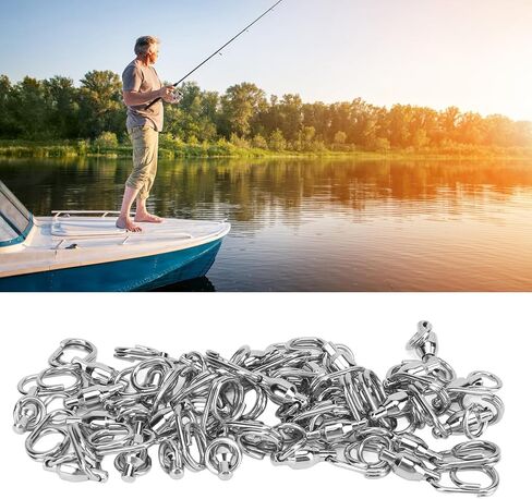 30Pcs Ball Bearing Fishing Swivels, Stainless Steel Snap Swivels High Strength for Saltwater Freshwater with Coastlock Easy Open Close in Saudi Arabia