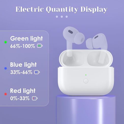 متوافق مع حافظة الشحن اللاسلكي AirPods Pro الجيل الأول والثاني، حافظة شحن من النوع C لعلبة شحن AirPod Pro 2 مع زر مزامنة اقتران الأسنان الأزرق in Kuwait