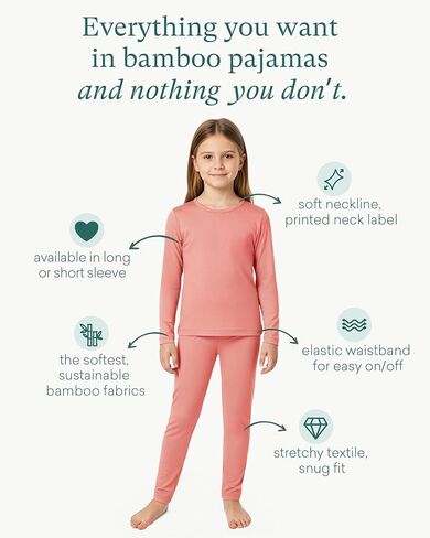 PurComfy SuperSoft Toddler Pajama Set, 4-Piece Bamboo Viscose Snug-Fit Sleepwear for Boys Girls, Long Sleeve Toddler Clothes in Saudi Arabia