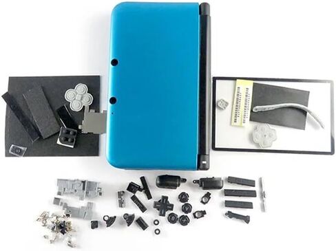 حافظة حماية كاملة لوحدة التحكم نينتندو 3DSLL 3DSXL مع ملحقات الأزرار (أسود) in Saudi Arabia