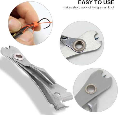 Fishing Quick Nail Knot Tying Knot Tool, Fly Fishing Quick Fast Quick Nail Knot Tyer Pocket Tool Tying Tool Tackle Line Cutter Clipper Trimming Line Tool Angler Accessory in Saudi Arabia