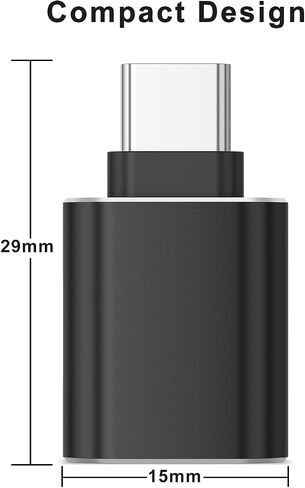 4 حزم محول USB C إلى USB، محول USB C ذكر إلى USB أنثى لجهاز MacBook Pro، iPhone 15 16 17 Pro Max، Samsung Galaxy S9 S10 S20 S21 S22 S23 S24 S25 Ultra والمزيد من الأجهزة من النوع C (أسود) in Saudi Arabia