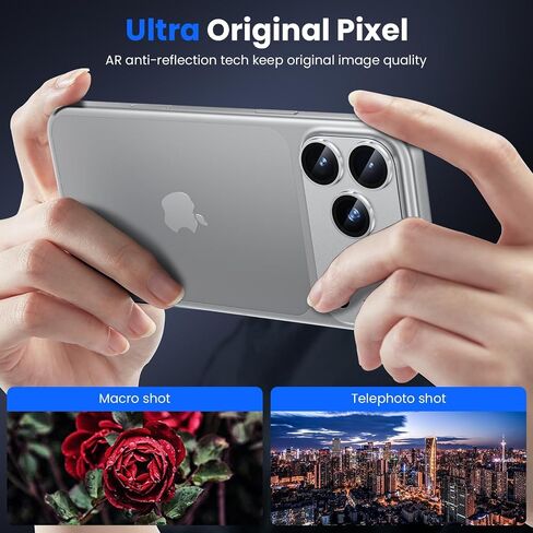 صحارى - واقي عدسة كاميرا قوي للغاية لهاتف iPhone 17 Pro (عبوتان)، تيتانيوم قوي، شفاف عالي الدقة، مضاد لبصمات الأصابع، سهل التركيب، أزرق غامق، (ZD00187) in Saudi Arabia