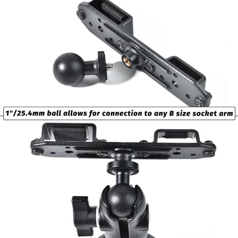 TWAYRDIO Handheld Radio and Mic Holder Bracket, Belt Clip Hanger with 25mm 1" Ball Adapter for Motorola Talkabout Midland BaoFeng Retevis Yaesu HT, Walkie Talkies, Two Way Radios, Speaker Mics in Saudi Arabia