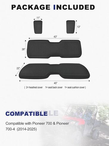 UTV Seat Cover for Pioneer, Stylish Camo Bench Seat Cover for Honda Pioneer 700 700-4 2014-2024, Waterproof, Scratch Resistance, Dustproof, UTV Pioneer Seat Accessories (Camo) in Saudi Arabia