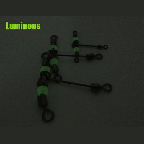 T-Shape Luminous Fishing Swivels with Trident Splitter and Rolling Bearing, Pearl Design, 5pcs Set in Saudi Arabia