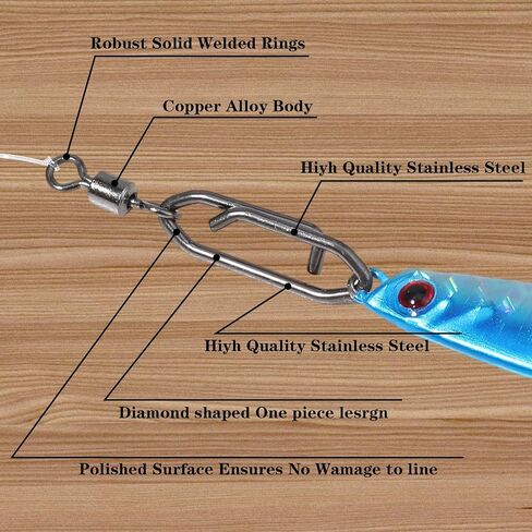 30 Pcs Fishing Speed Clips Quick Snap Swivels Power Clips Fishing Snap Swivels Ball Bearing Swivel Quick Snaps Connectors Tackle for Freshwater Saltwater Crankbait Popper Lures in Saudi Arabia