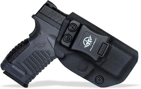 POLE.CRAFT IWB Kydex Holster Fit: Springfield XD-S 3.3" 9mm / .40 S&W / .45 ACP Single Stack & XD-S MOD.2 3.3" Pistol⎜Inside Waistband Carry⎜Adj. Cant Retention⎜Cover Mag-Button⎜No Wear⎜No Jitter in Kuwait