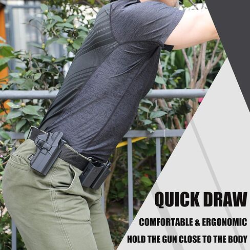 Security 9 Holster, OWB Paddle Holster for Ruger Security 9mm Standard/Pro, Ruger Security 9mm Compact/Pro(Not for Laser Models), Adjustable Cant Gun Holster & Fast Release - Right Handed in Saudi Arabia