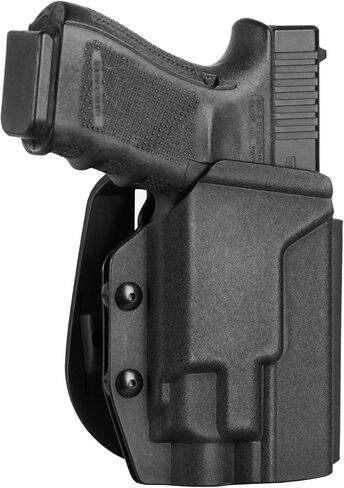 حافظة تحمل الضوء Kydex لـ Glock 17,19 يتم تثبيتها مع Streamlight TLR-7، TLR-7A، TLR-7X، TLR-8 أو TLR-8XG Flaslight، جاهز بصريًا، Adj. غير قادر على الاحتفاظ، IWB/OWB/خيار اليد اليمنى/اليسرى. in Kuwait