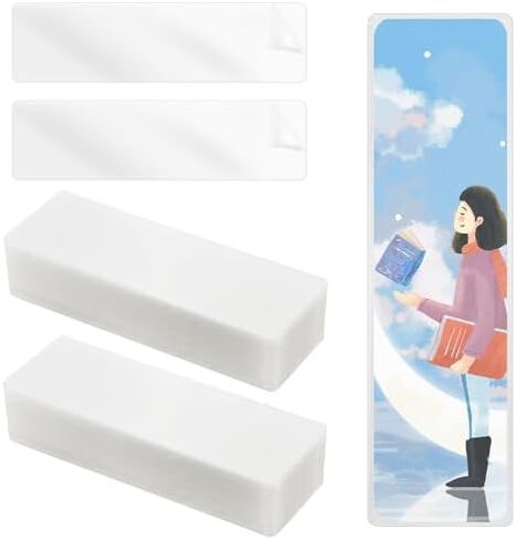 100pcs Bookmark Laminating Pouches, 8.27x2in Hot Laminating Pouches 4.9 Mils Clear Bookmark Sleeves Blank Bookmark Holders Plastic Thermal Laminating Pockets for Book Lovers Nature Lovers in Saudi Arabia