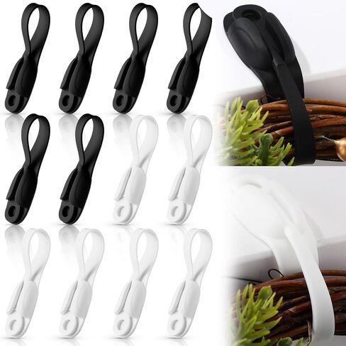 12 Pcs Cord Bundlers Organizer for Appliances, Black | Self Adhesive Kitchen Sticky Silicone Holder Organizer for Air Fryer, Toaster, Home Decorations Accessories in Kuwait
