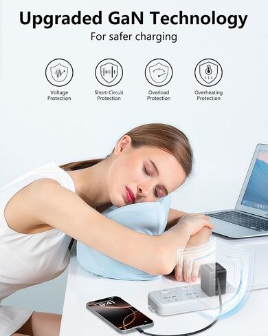 شاحن حائط قابل للسحب بقدرة 40 وات مع كابل من النوع C، وكتلة شاحن 4 منافذ GaN IV USB C، ومحطة شحن سريعة قابلة للطي PD 20 وات لأجهزة iPhone 16 15 Pro/ProMax/Plus وiPad Pro وGalaxy وPixel in Kuwait