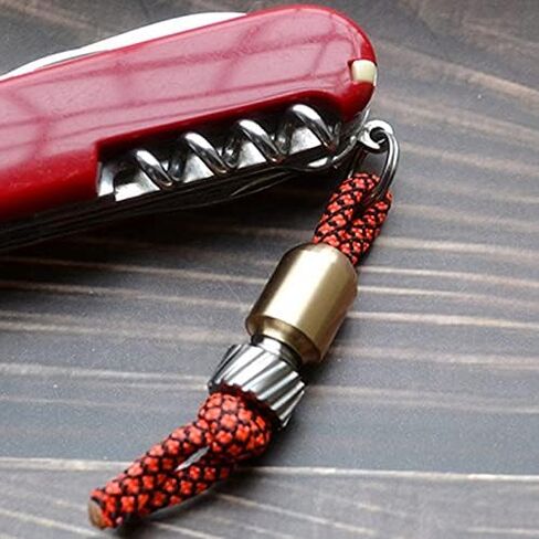 Paracord Bead EDC Necklace Bead, Brass & Titanium in Saudi Arabia