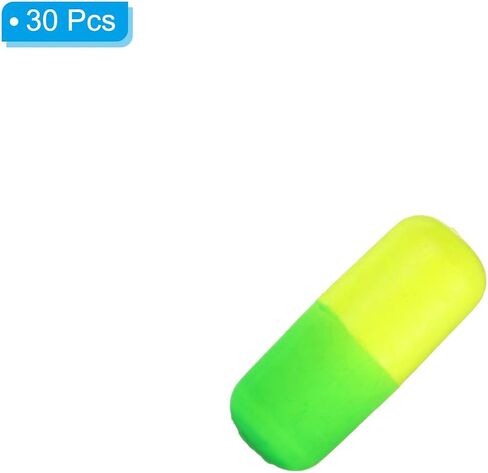 Fishing Foam Floats 0.7 Inch, 30Pcs Snell Floats Fly Fishing Strike Indicator for Pompano Floats Walleye Rig Lure, Green Yellow in Saudi Arabia
