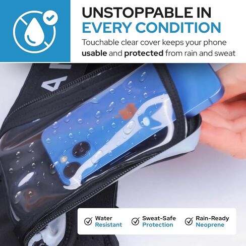 Brancy Running Phone Holder Vest - Reflective Running Vest for Women & Men with 2 Shoulder Zipper Pockets | Alternative Lightweight Backpack | Adjustable Waterproof Running Vest with Phone Holder in Saudi Arabia