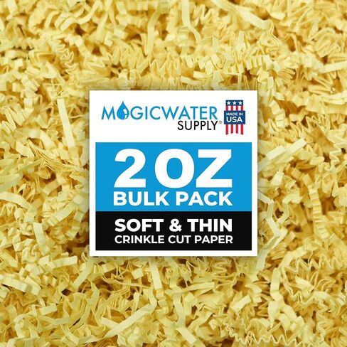MagicWater Supply - 2 oz - Green & Red - Soft & Thin Crinkle Cut Paper Shred Filler great for Gift Wrapping, Basket Filling, Birthdays, Weddings, Anniversaries, Valentines Day, and other occasions in Kuwait