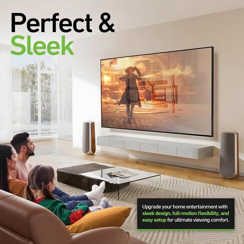 حامل تثبيت على الحائط للتلفزيون بذراع مزدوج شديد التحمل لتلفزيون TCL 6-Series 55R635 مقاس 55 بوصة - إمالة ودوران مع وهج أقل in Saudi Arabia