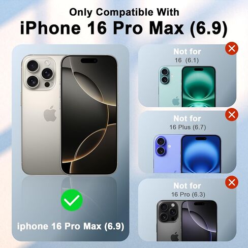 for iPhone 16 Pro Max Case with Belt Clip Holster, [Compatible with MagSafe] Heavy Duty Military Grade Protection, 3-Layer Rugged Shockproof for iPhone 16 Pro Max Case with Kickstand (Black+Orange) in Saudi Arabia