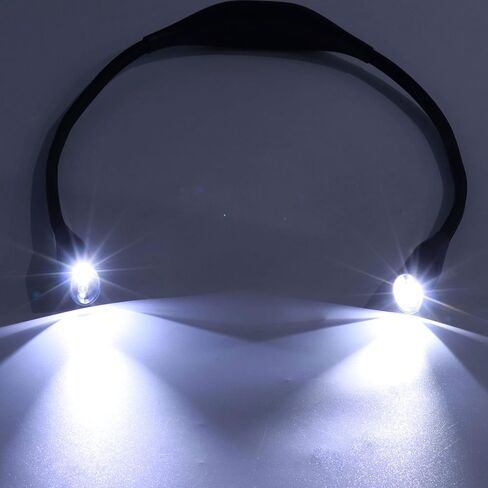 مصباح الرقبة LED القابل لإعادة الشحن USB مع 3 مستويات سطوع وخرطوم مرن 360 درجة للقراءة والإصلاح والجري (أسود) in Kuwait