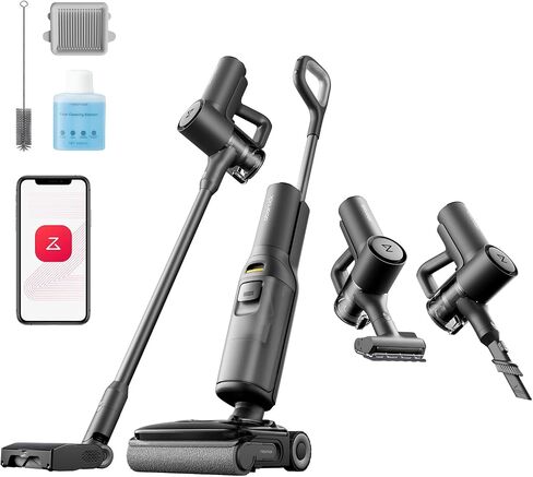 roborock F25 GT Set Wet Dry Vacuum Mop, Wet Dry Vacuum Cleaner Cordless, 20000Pa Floor Cleaner Machine for Tile Hard Floor, 194°F Self Cleaning Mop Combo with 180° Lie-Flat, 2 Extra Roller Brush in Saudi Arabia